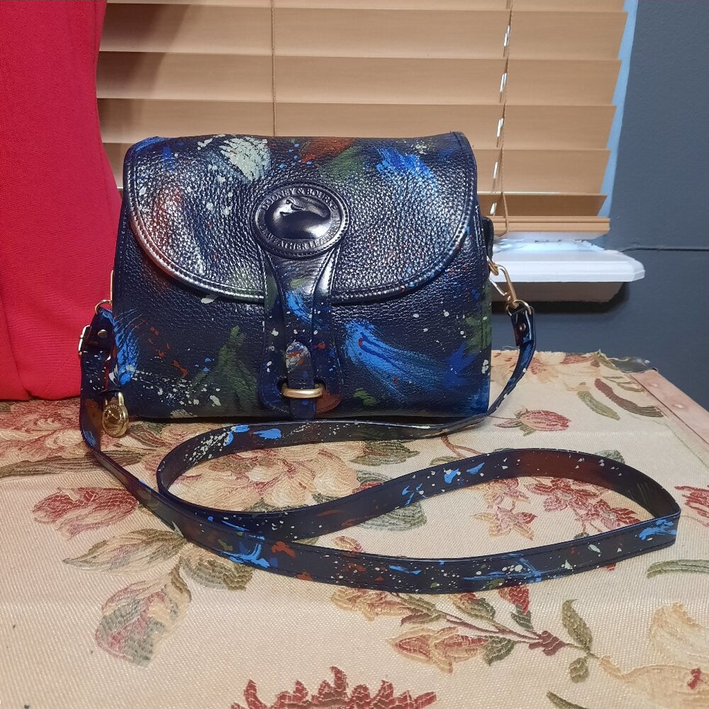 Vintage Dooney & Bourke Essex Hand Painted Custom Dooney & Bourke Crossbody Bag